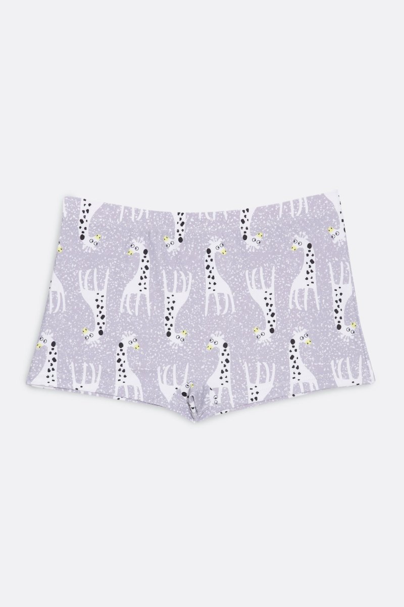 Giraffe Glide All-Over Print Boys Swim Shorts