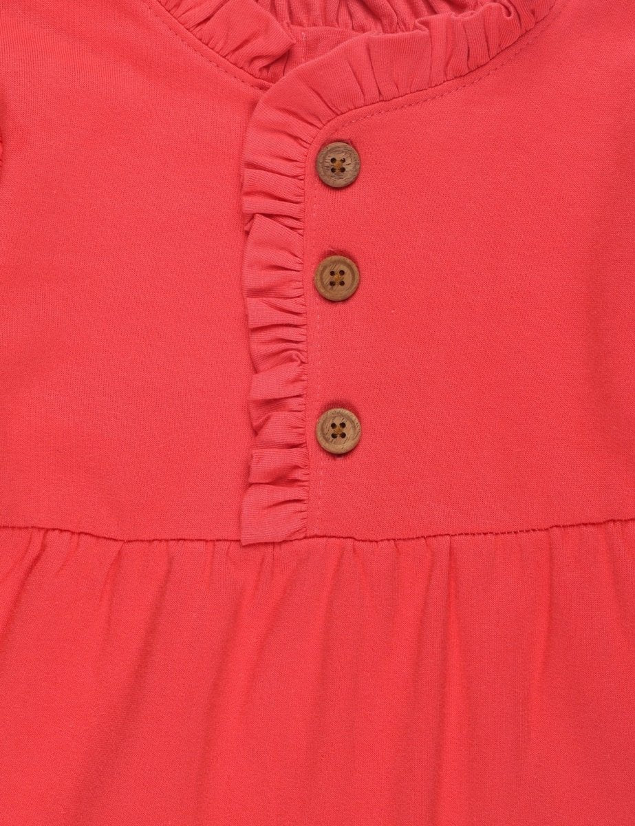 Cute Raspberry Girls Hooded Sweater Dress