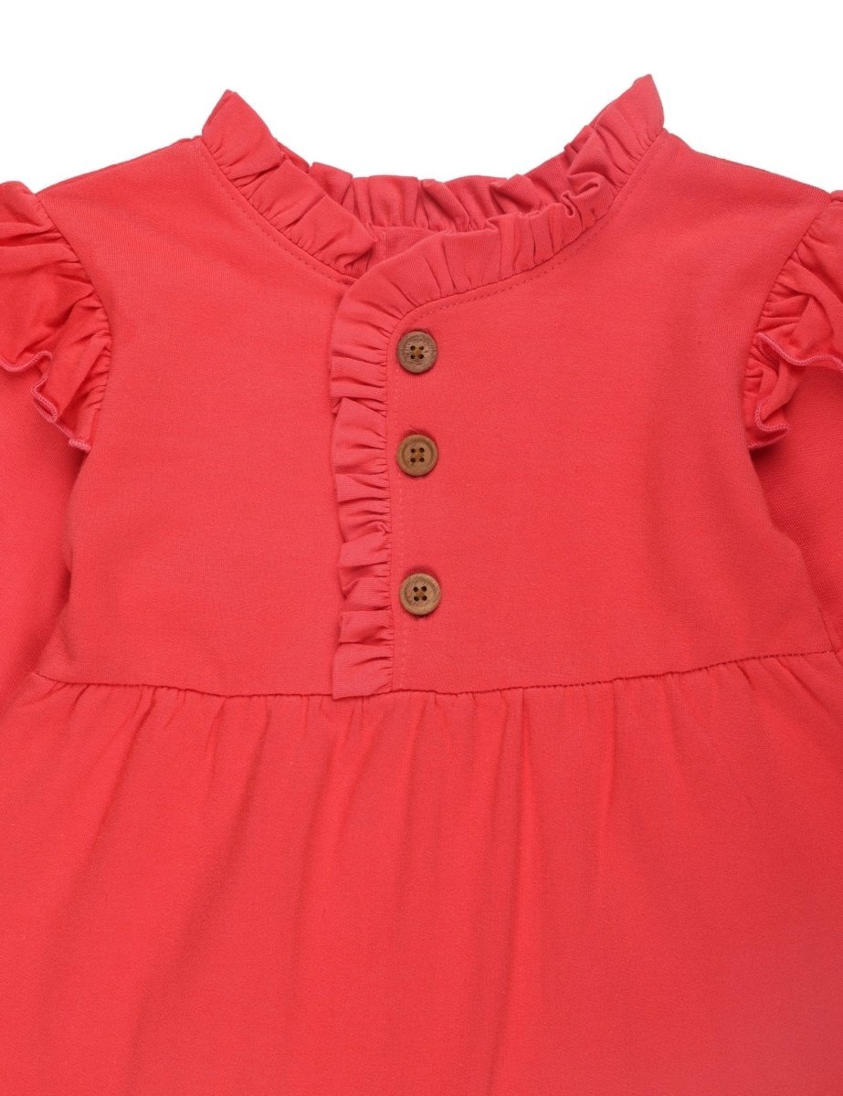 Cute Raspberry Girls Hooded Sweater Dress