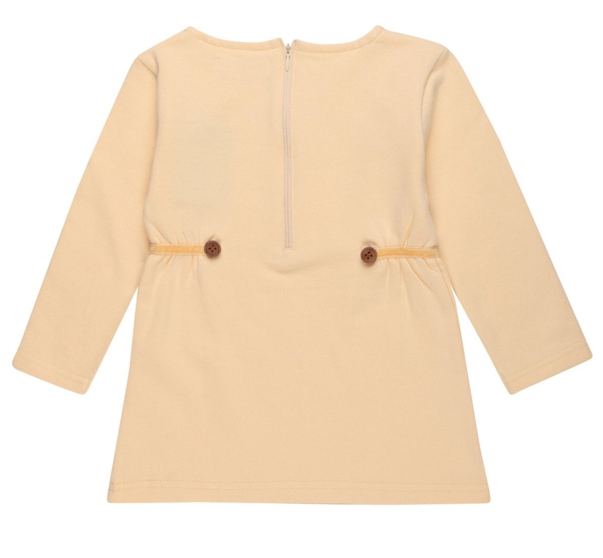 Vanilla Custard Girls Cotton Brushed Fleece Sweater Dress