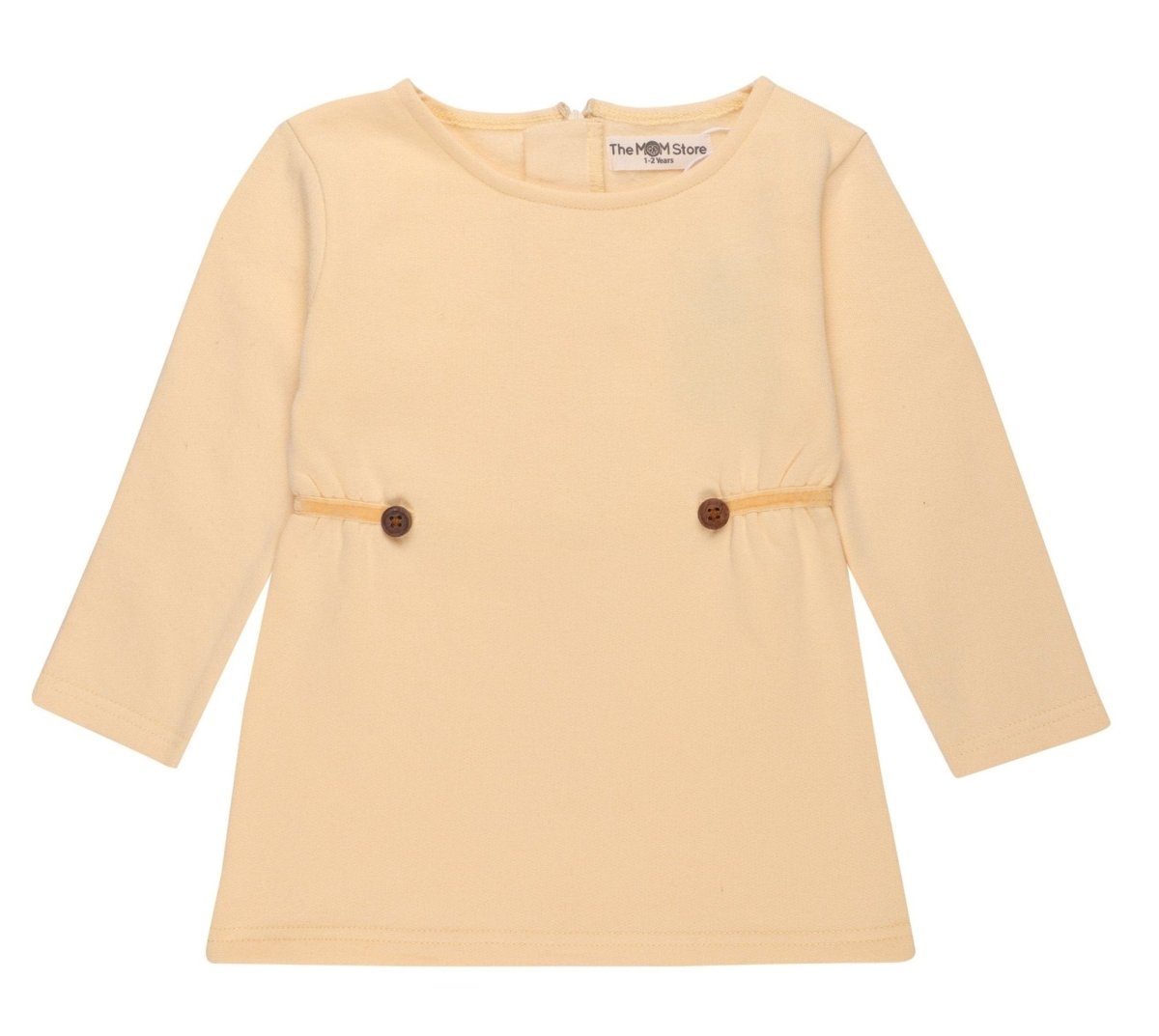 Vanilla Custard Girls Cotton Brushed Fleece Sweater Dress