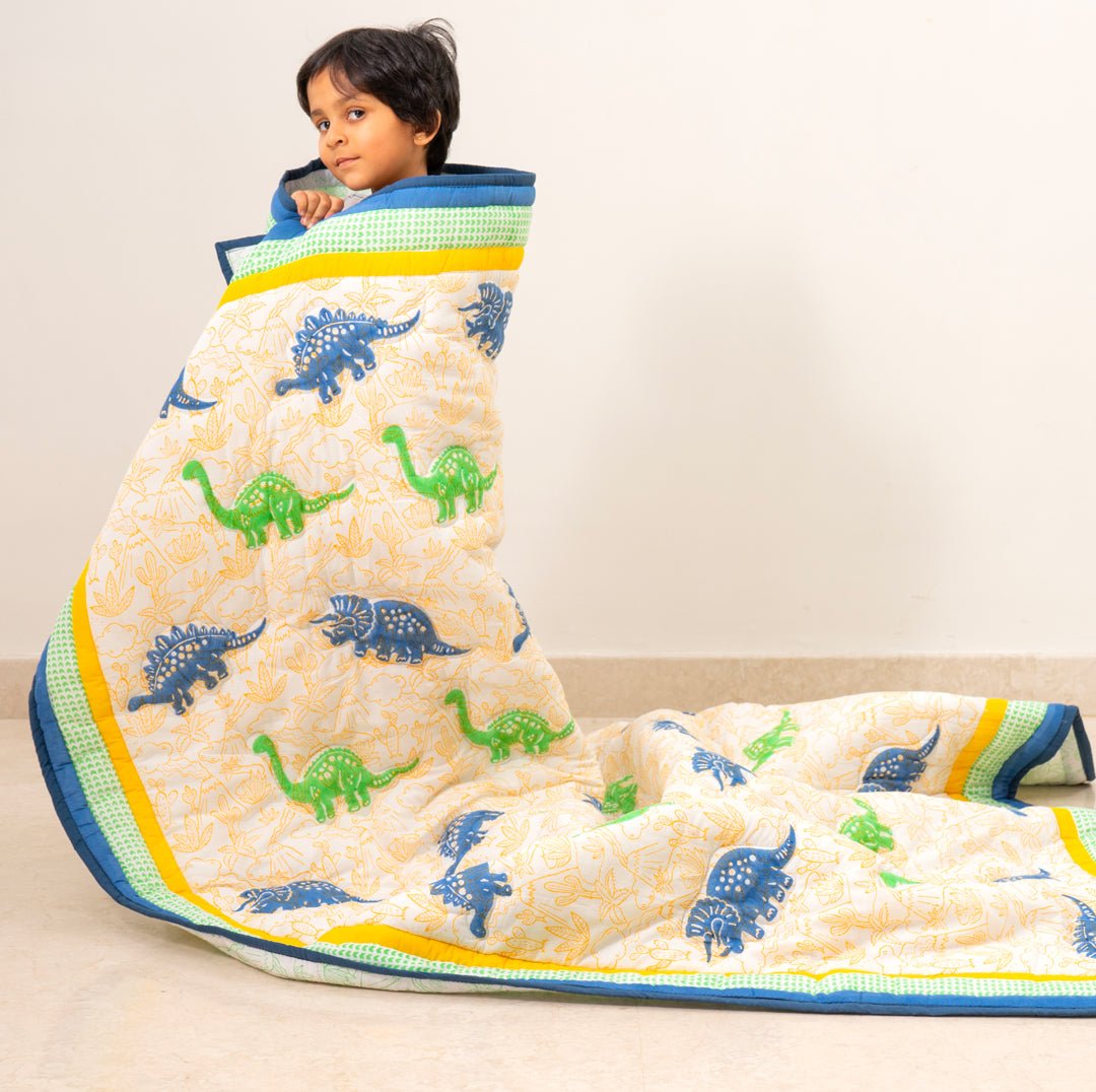 Dinosaur Pals 1 PC Cotton Muslin AC Quilt Blanket Wrap