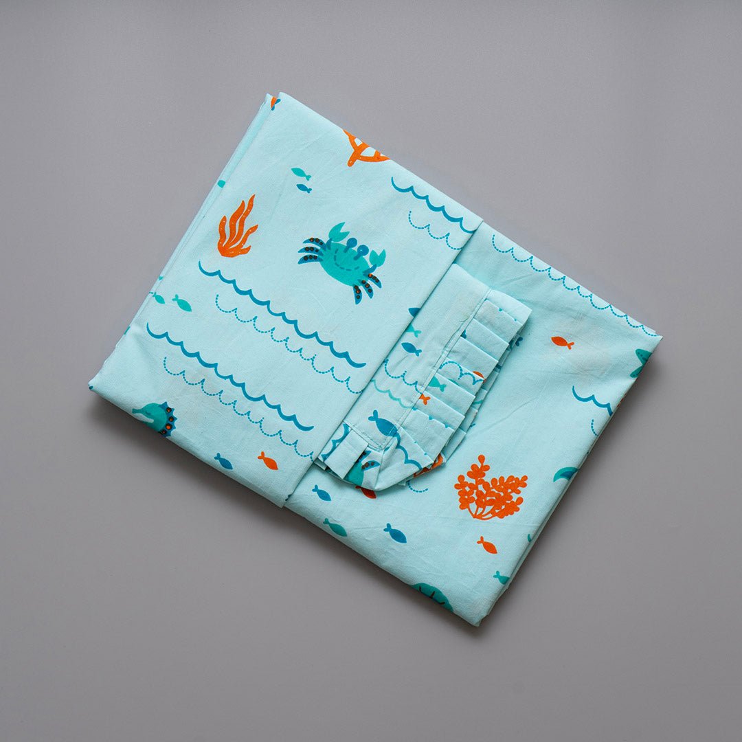 Undersea Oasis 1 PC Cotton Percale Baby Crib Sheet
