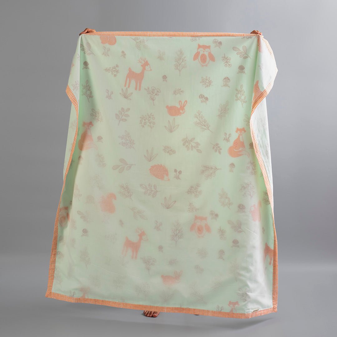 Enchanted Forest Kids Cotton Muslin Dohar Twinning Combo Of 2