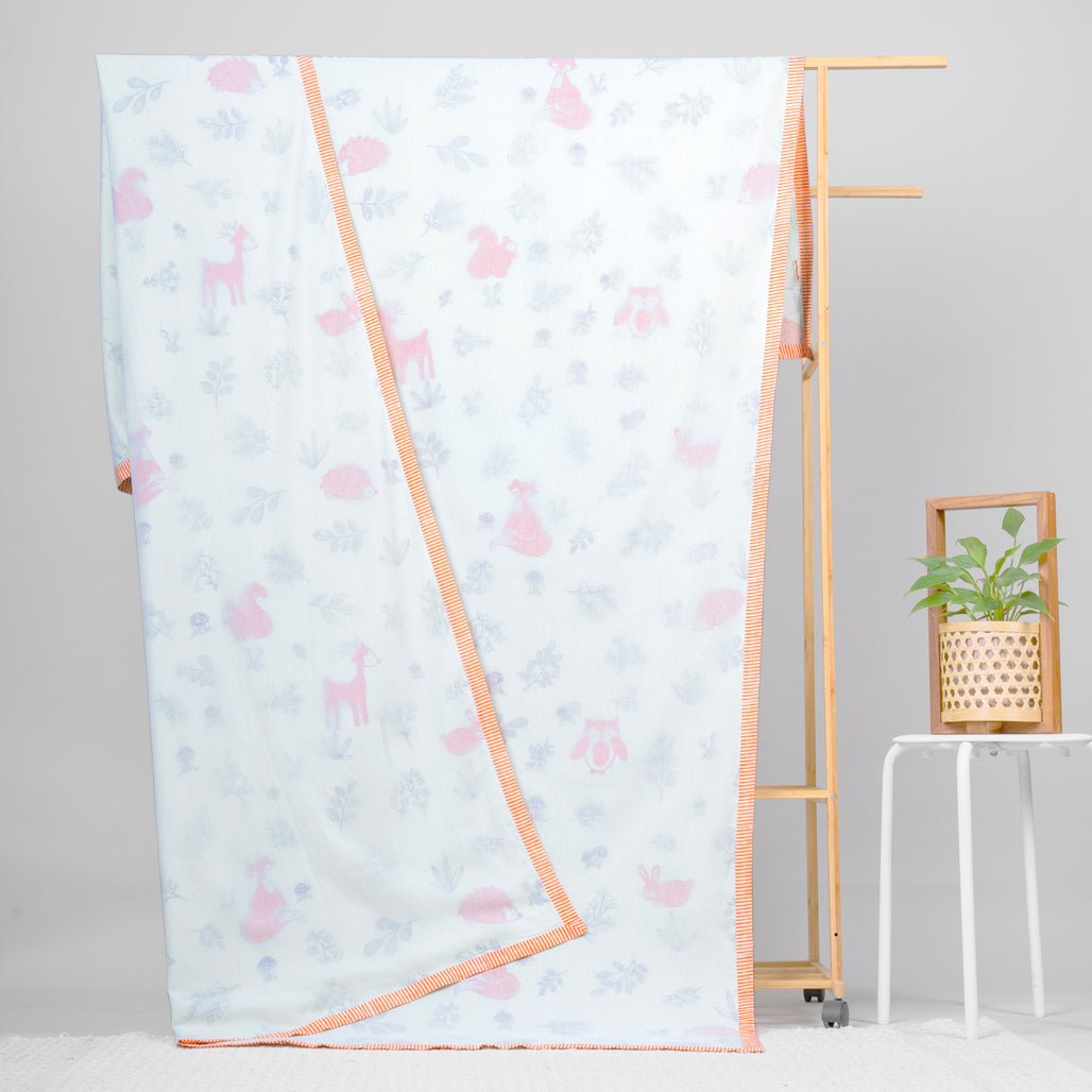 Enchanted Forest 1 PC Kids Cotton Muslin Dohar Blanket