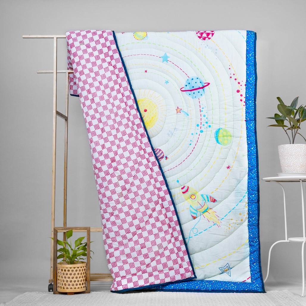 Galactic Adventure 1 PC Cotton Muslin AC Quilt Blanket Wrap