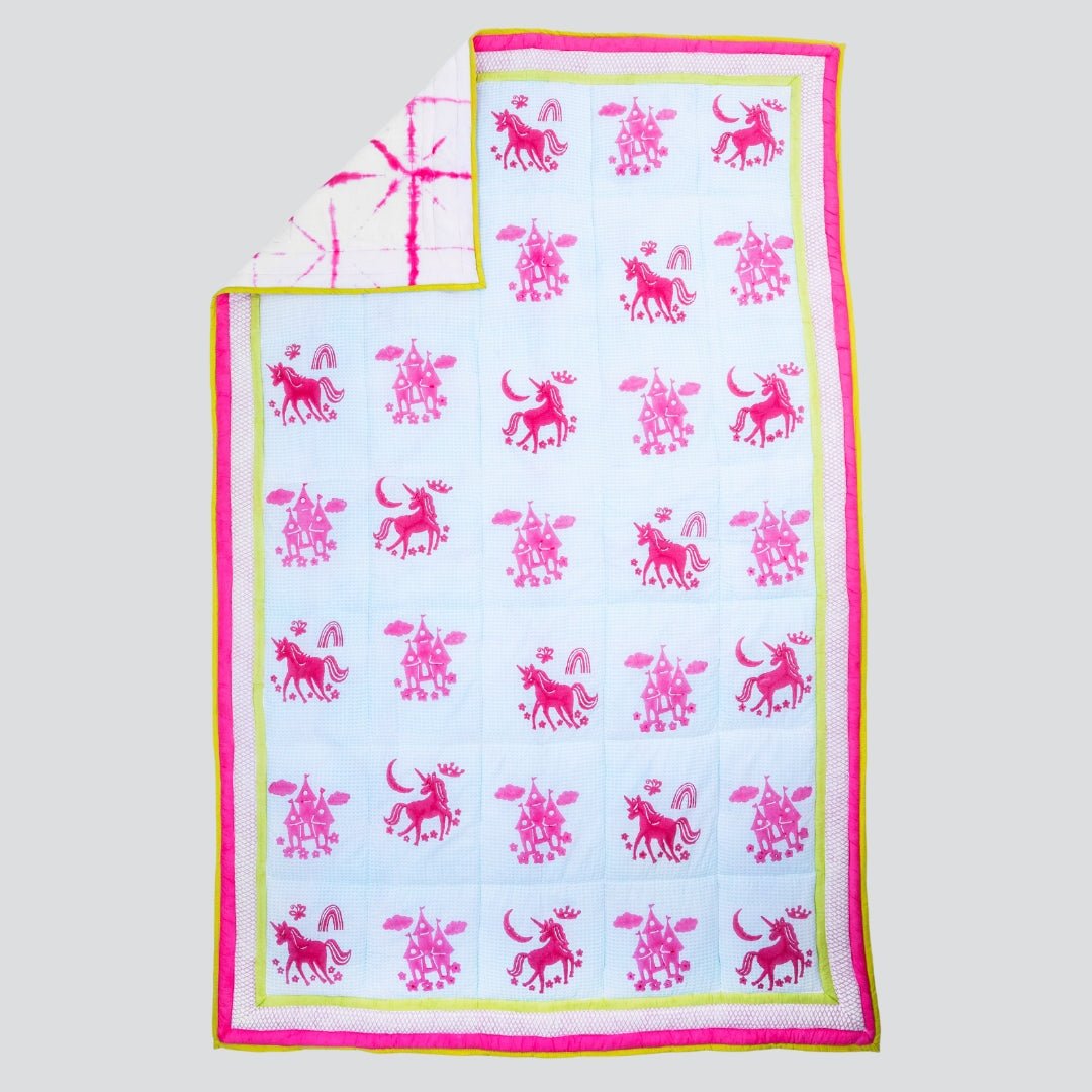 Magical Unicorns 1 PC Cotton Muslin AC Quilt Blanket Wrap