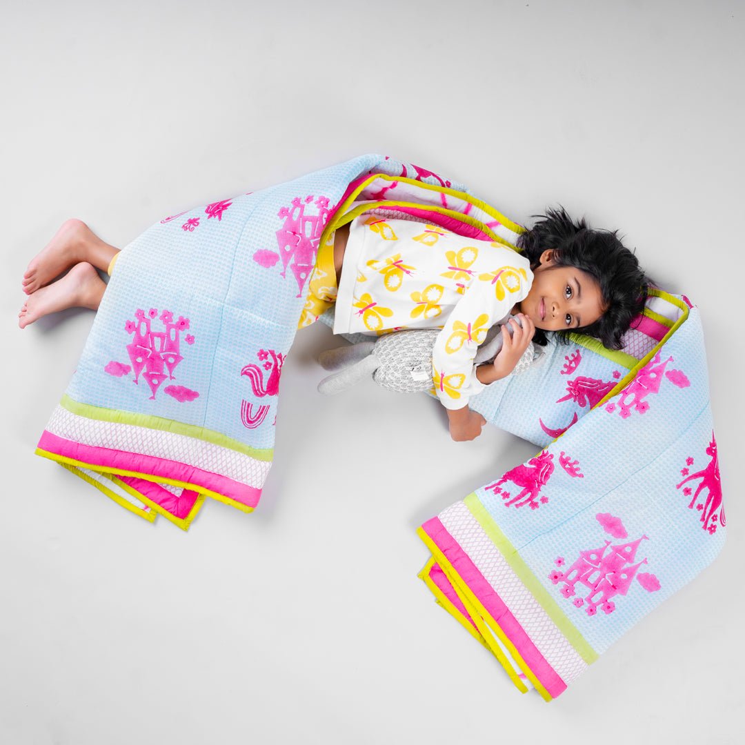 Magical Unicorns 1 PC Cotton Muslin AC Quilt Blanket Wrap