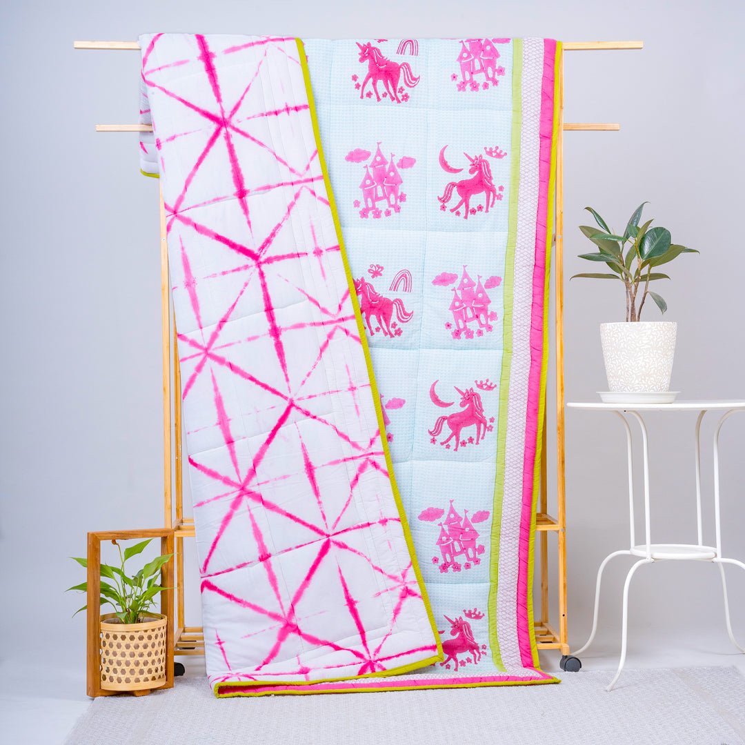 Magical Unicorns 1 PC Cotton Muslin AC Quilt Blanket Wrap