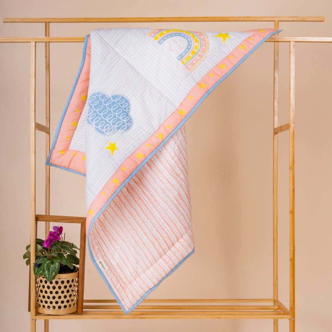 Rainbow Dreams 1 PC Kids Cotton Muslin Baby Quilt