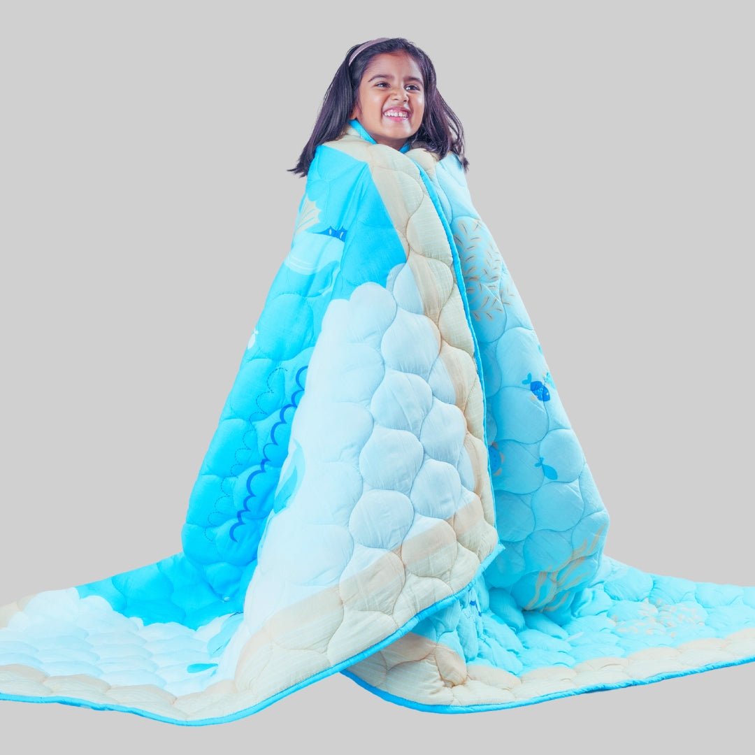 Undersea Oasis 1 PC Cotton Muslin AC Quilt Blanket Wrap