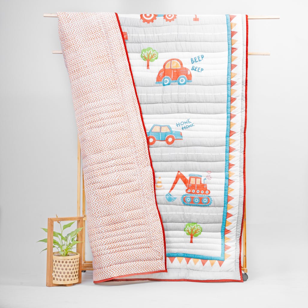 Vehicles 1 PC Cotton Muslin AC Quilt Blanket Wrap