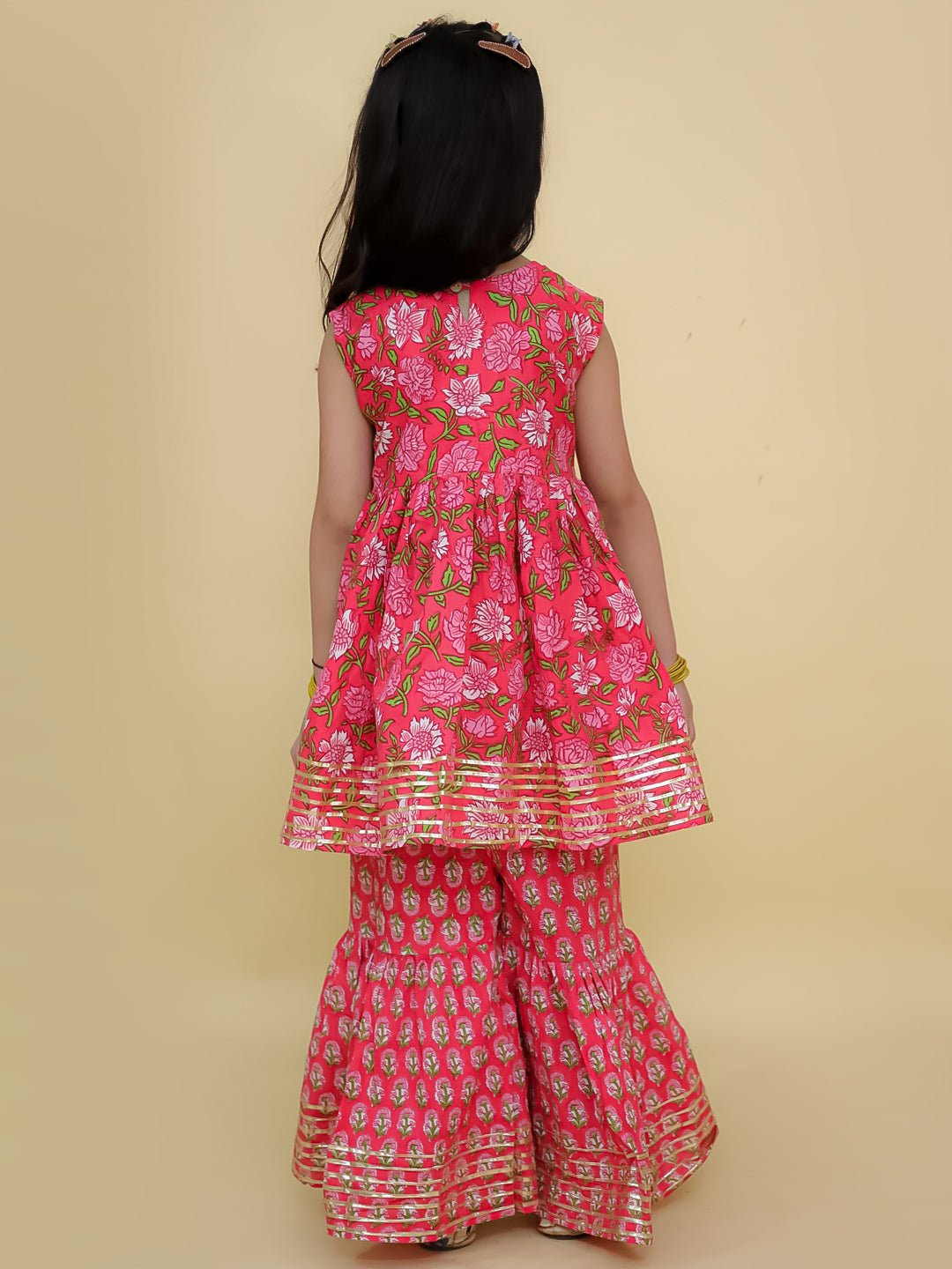 Gulaabi Rani Girls Anarkali Sharara Set