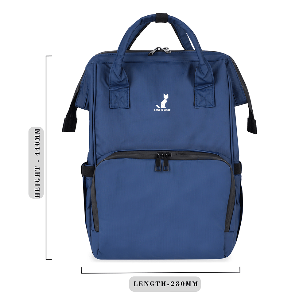 Happy Bear Diaper Bag Laptop Compartment Convertible Tote Backpack Blue 2.09lb
