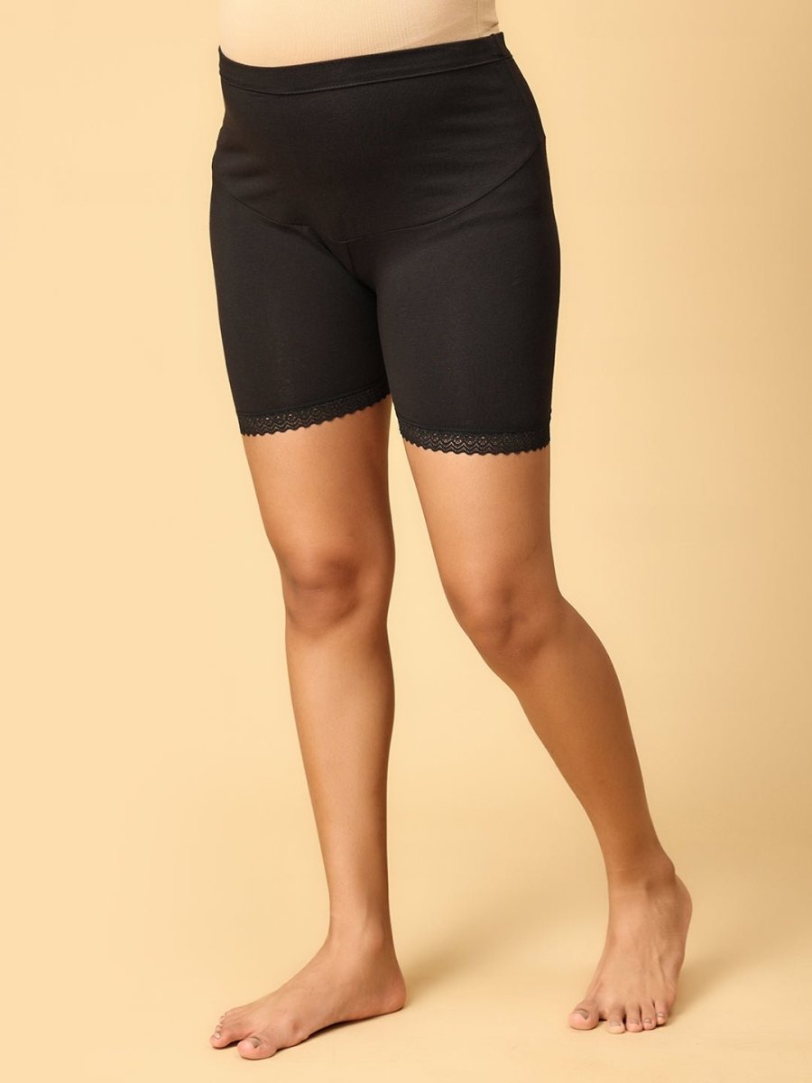 High Waist Mama Boyshort Black