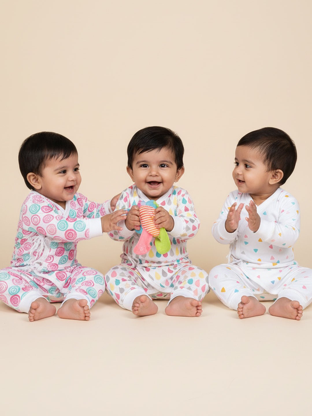 Print Party Infant Jabla Style Romper Combo 3-Pack