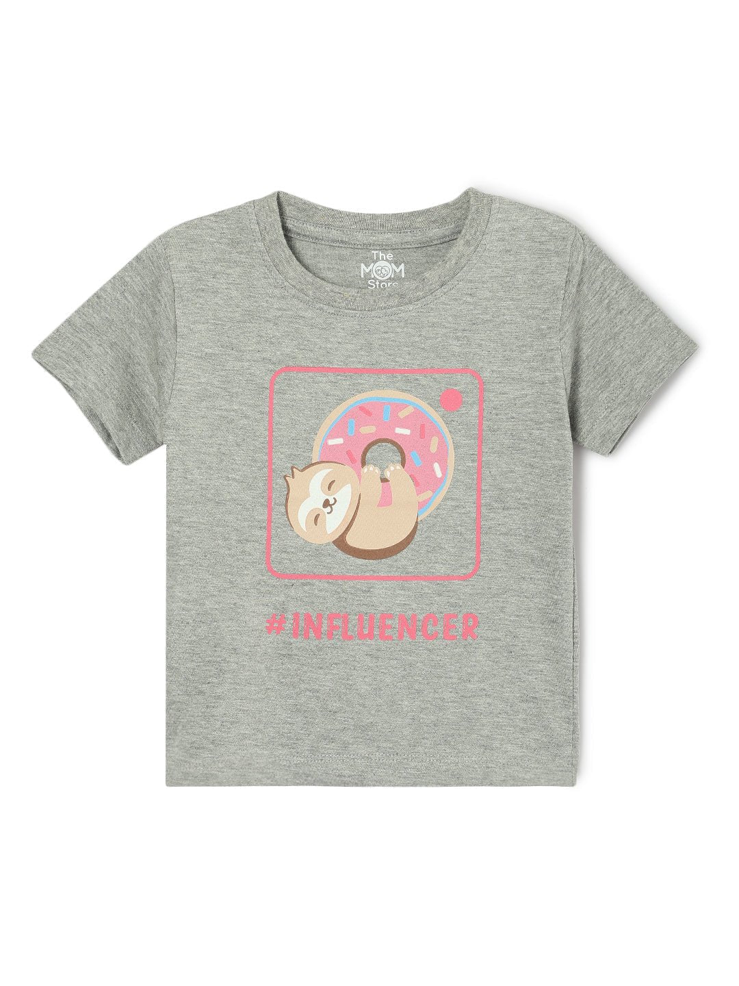Insta Parents Grey Cotton Matching Family T-Shirt Twinning Combo Of 3