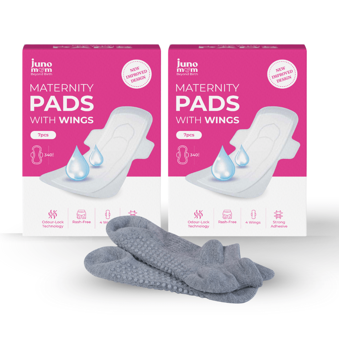 Juno Mom Extra Care Essentials Maternity Pad Combo Ultra Absorbent Set 14