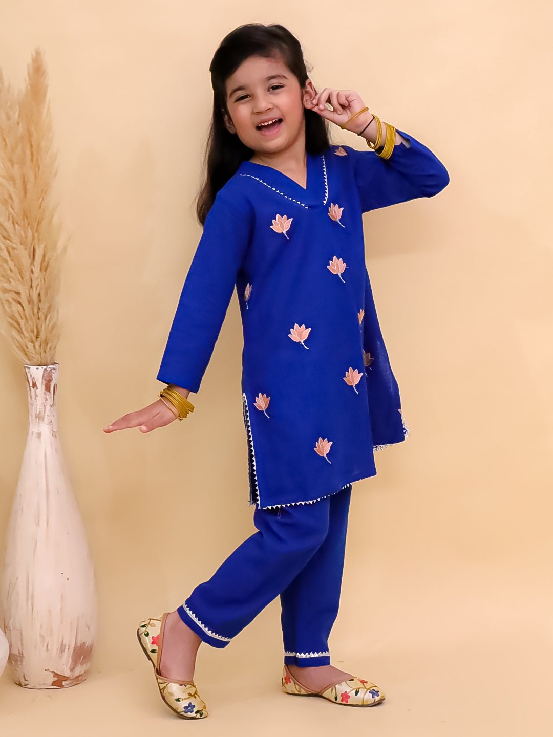 Kamal Vatika Embroidered Kurta Set Girls Anarkali Sharara Set For Babies