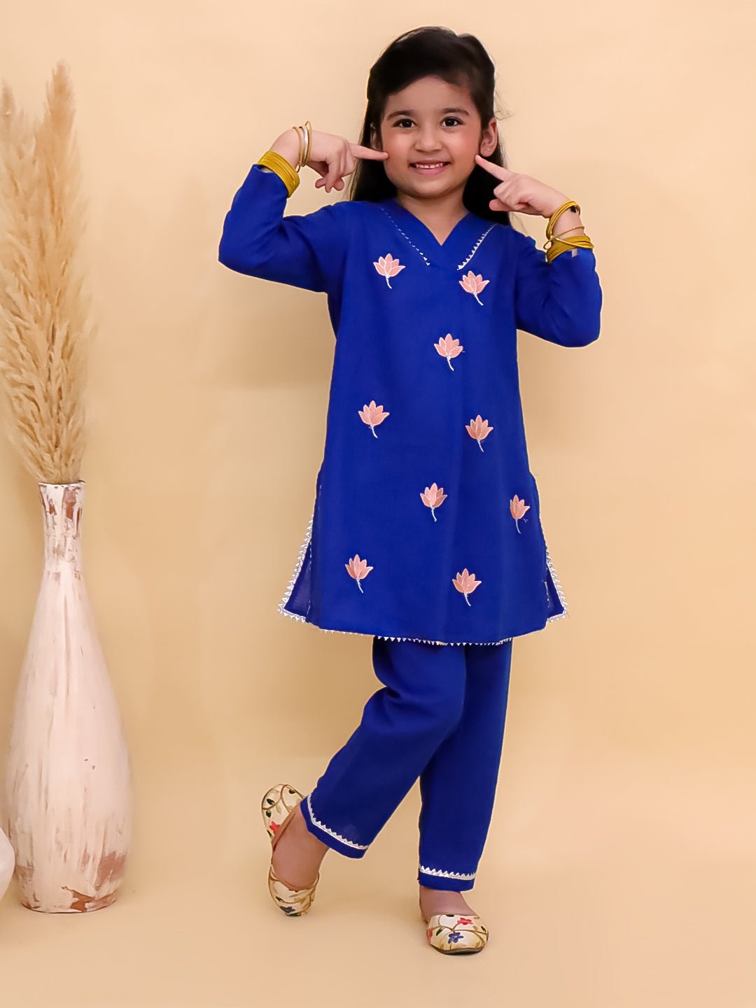 Kamal Vatika Embroidered Kurta Set Girls Anarkali Sharara Set For Babies
