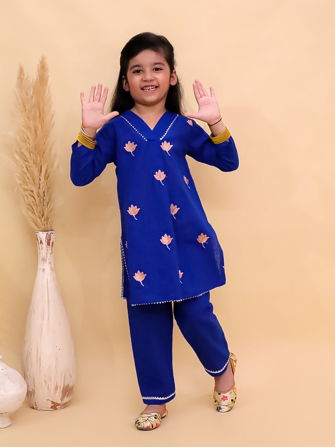 Kamal Vatika Embroidered Kurta Set Girls Anarkali Sharara Set For Babies