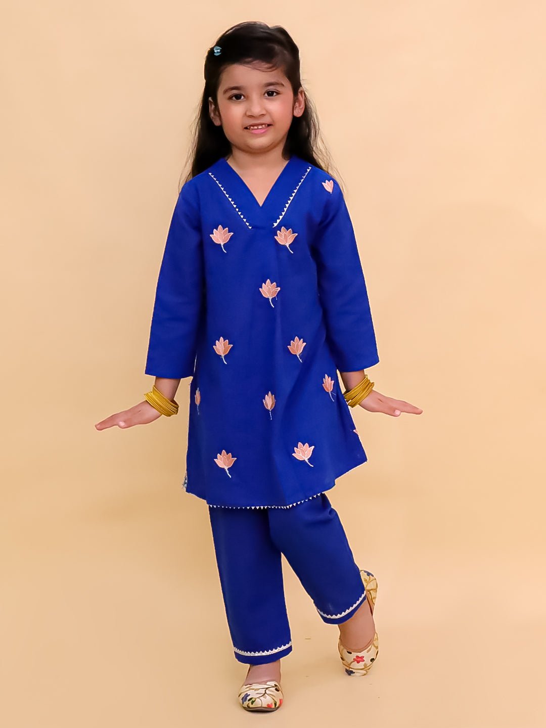 Kamal Vatika Embroidered Kurta Set Girls Anarkali Sharara Set For Babies