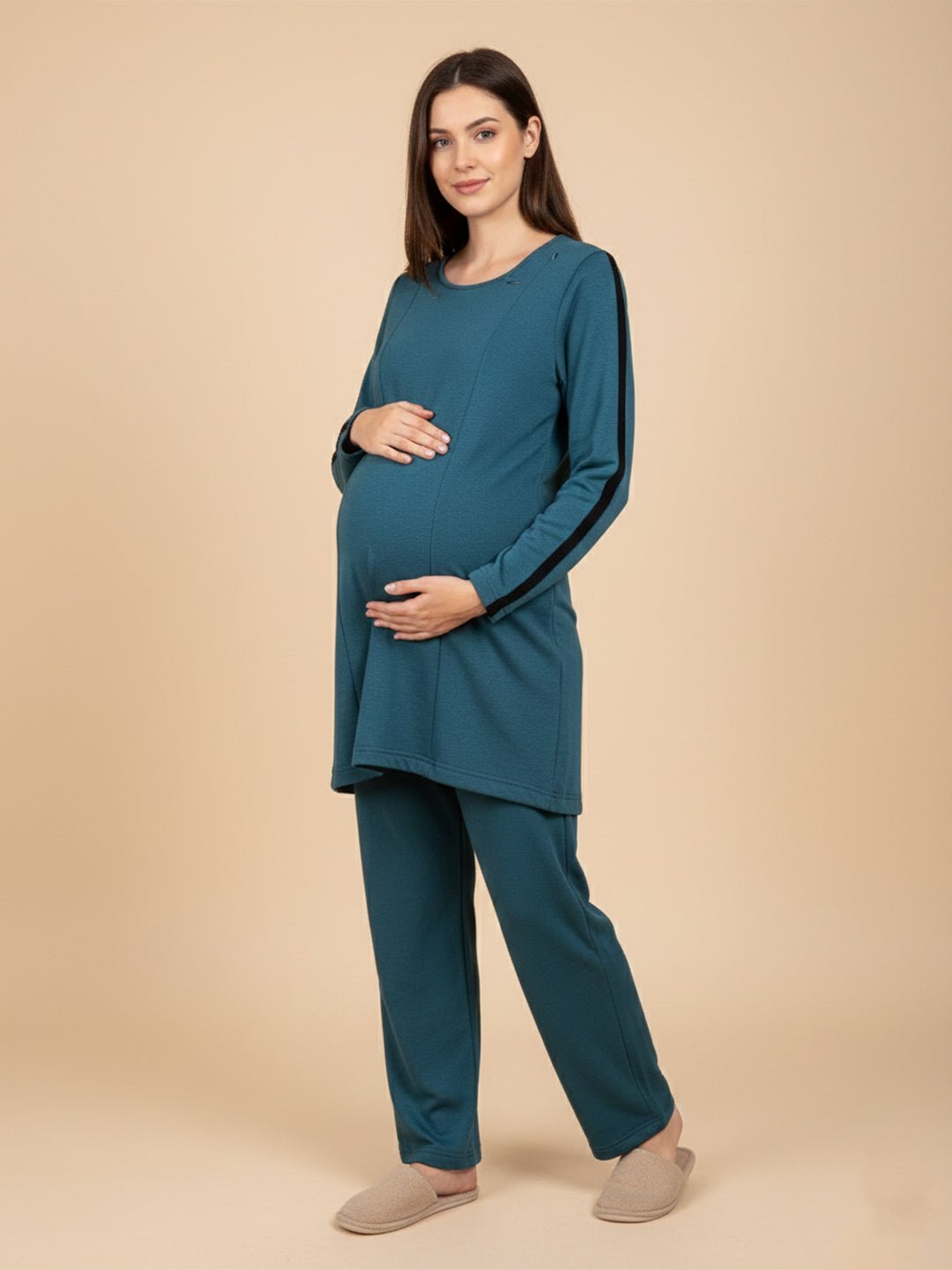 Keepin’ It Teal Maternity and Nursing Loungewear Set Teal