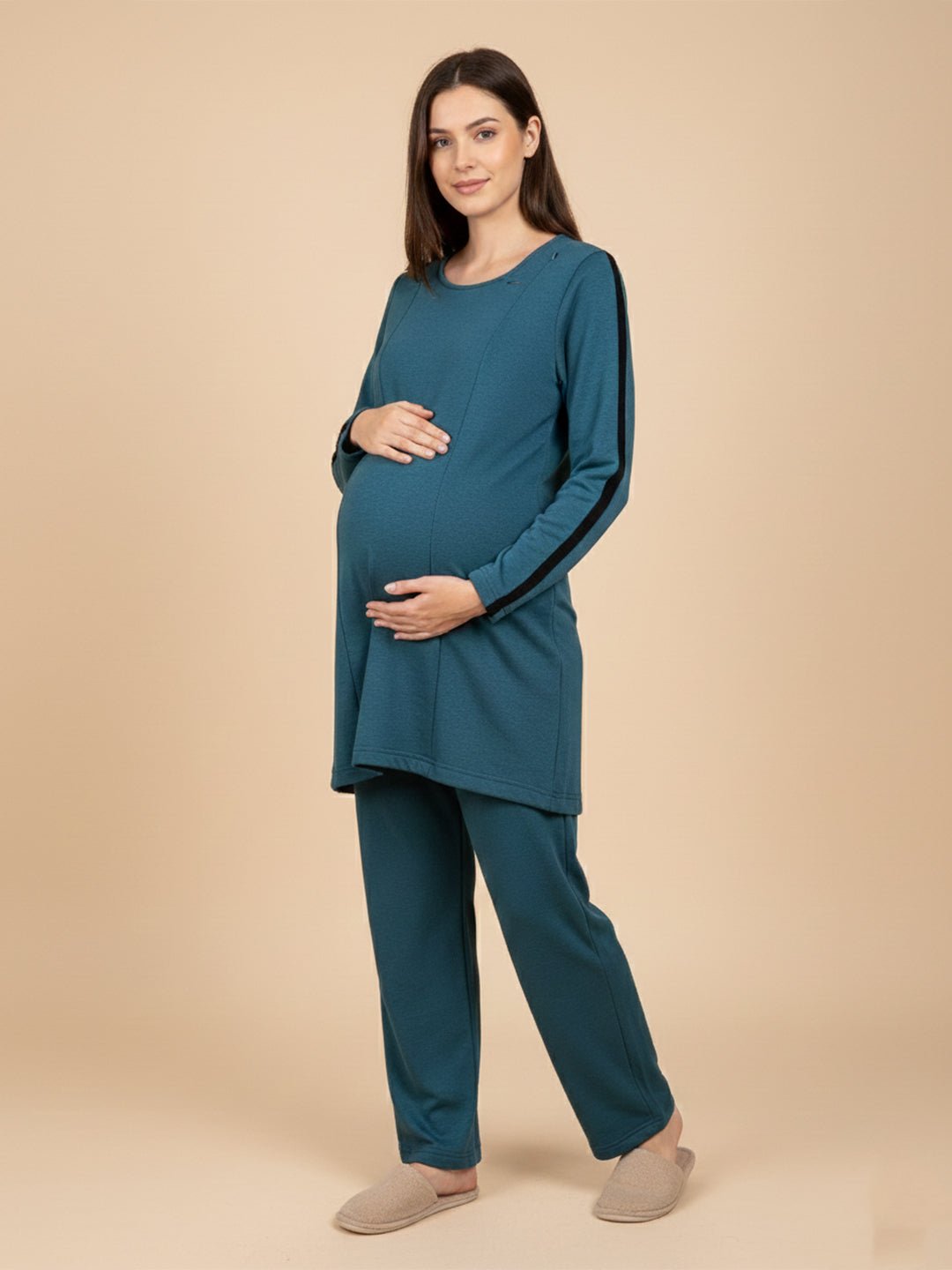 Keepin’ It Teal Maternity and Nursing Loungewear Set Teal