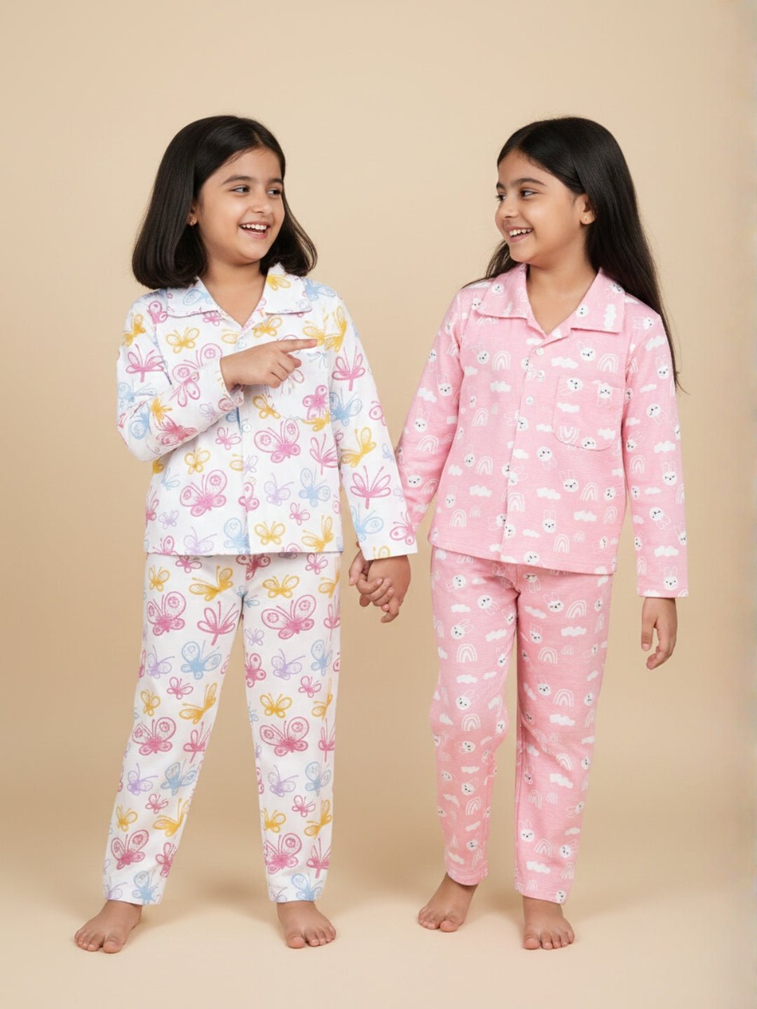 Cutey Bunny and Spring Wings Kids Pajama Set