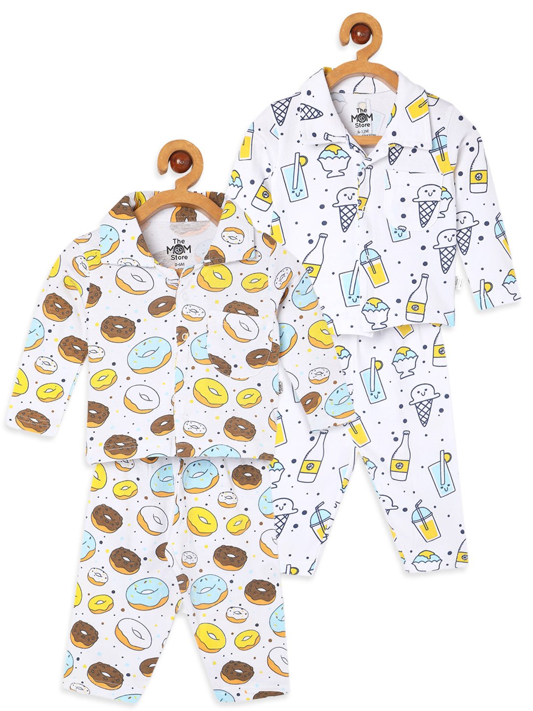 Combo Of 2 Kids Cotton Pajama Nightsuit Set