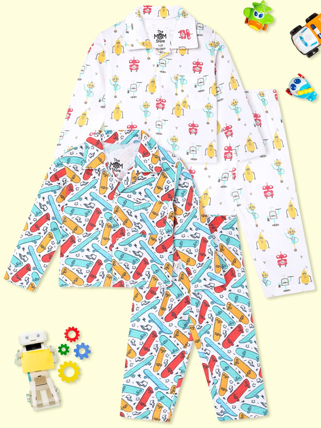 Ready To Skate & Robo Club Pajama Set For Kids