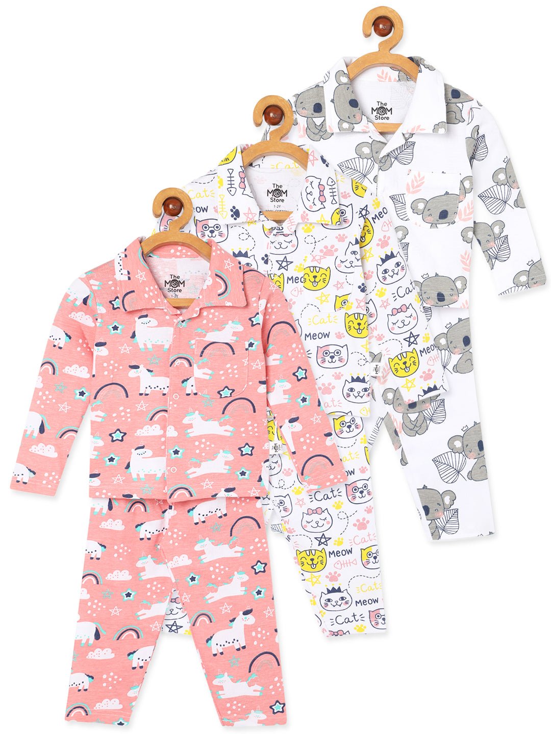 Baby Koala Magical Unicorn Meow Meow Pajama Set For Kids