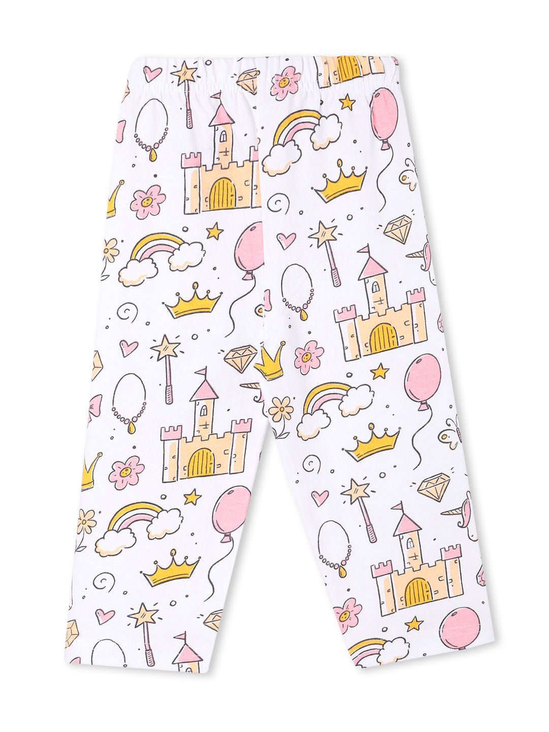 Multicolor Princess Party Pink-A-Boo Fairy Pajama Set For Kids