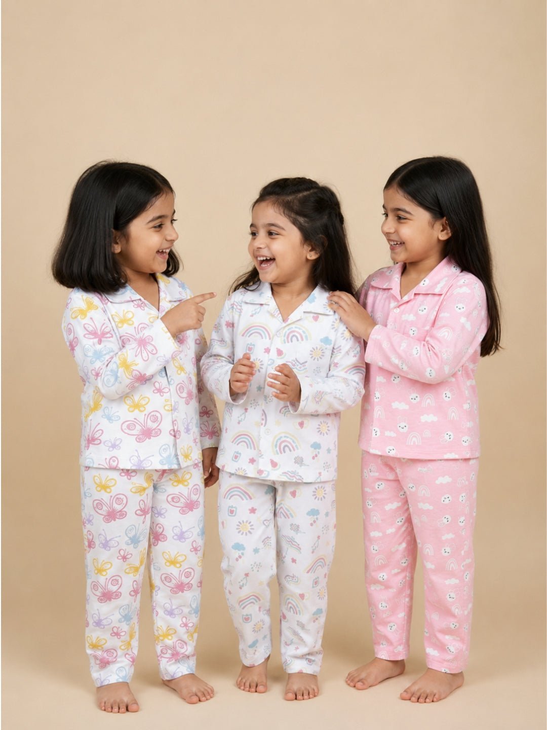 Spring Wings Sunshine Rainbow Cutey Bunny Pajama Set