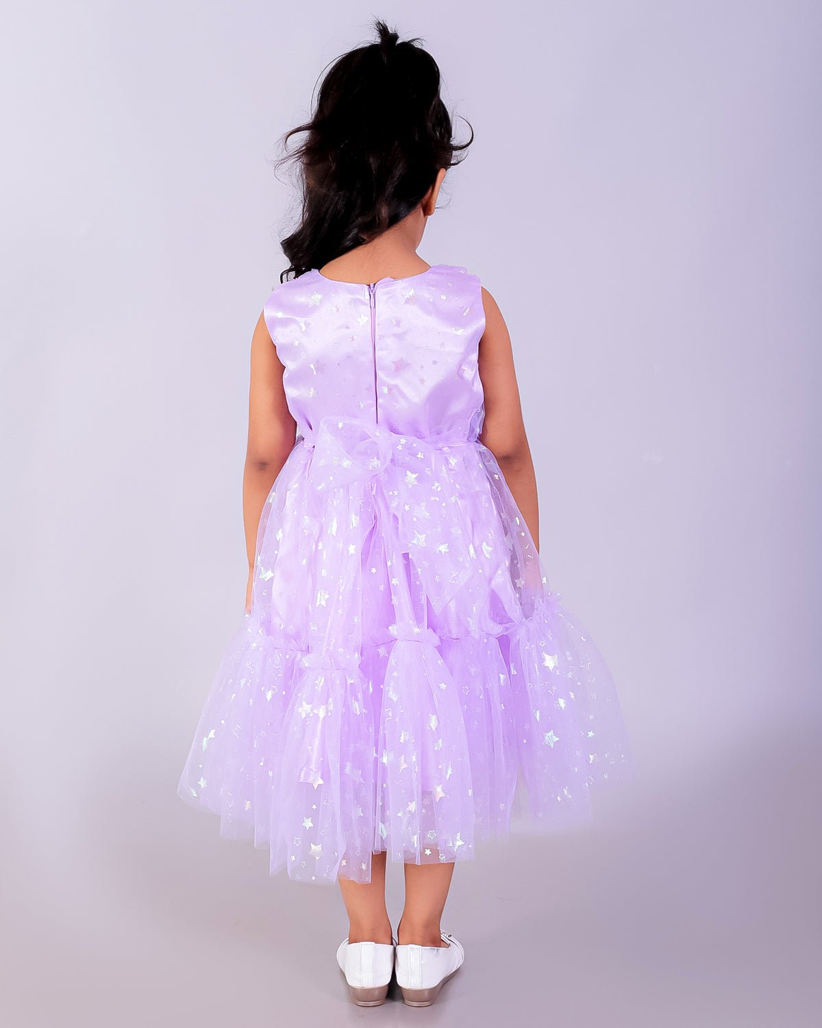 Lavender Mist Tulle Lace Girls Dress For Kids