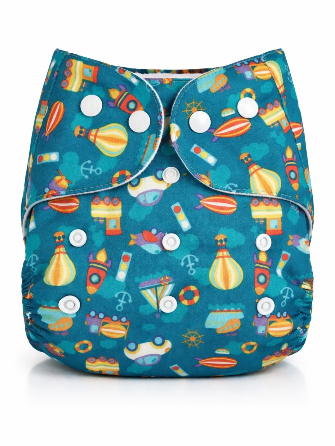 Multicolor Lets Race Reusable Waterproof Cotton Cloth Diaper For Babies