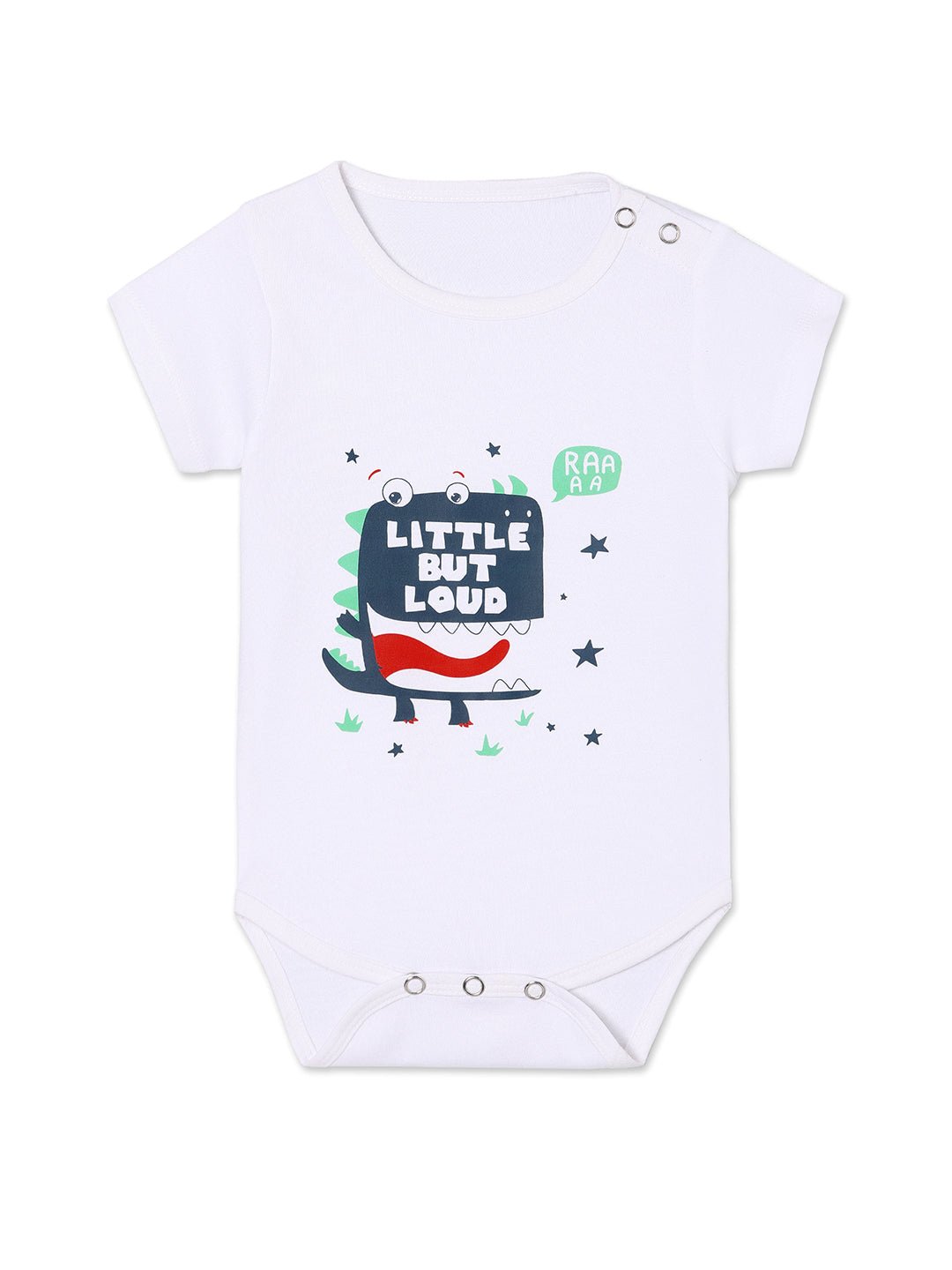 Little But Loud Baby Onesie White