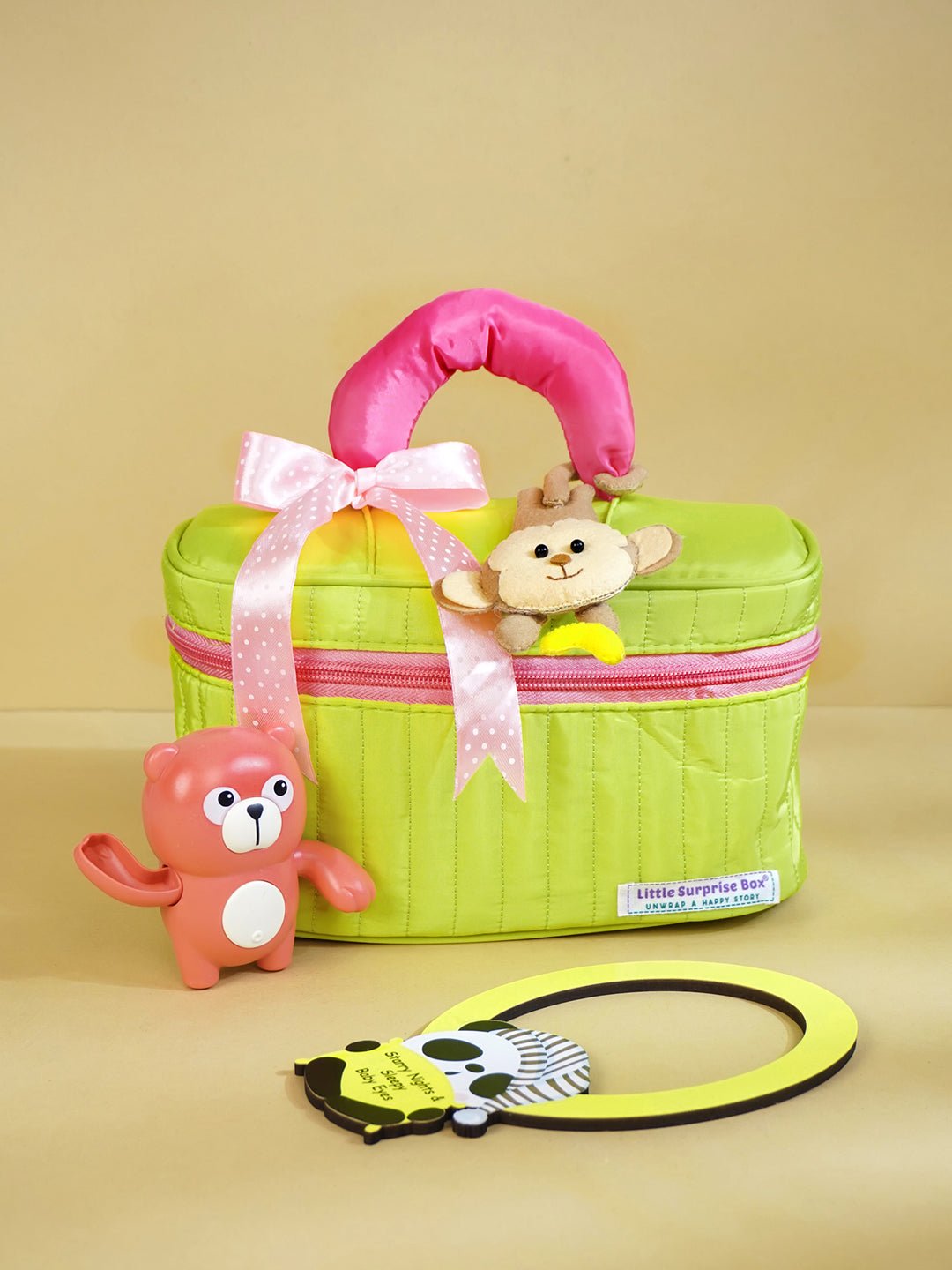 Blue Monkey 13 PCS Newborn Baby Boy Gift Box With Pouch And Toy
