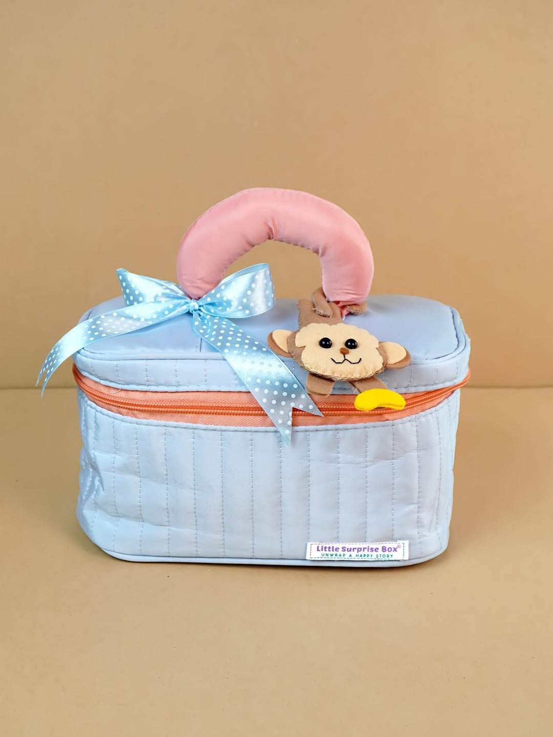Blue Monkey 13 PCS Newborn Baby Boy Gift Box With Pouch And Toy
