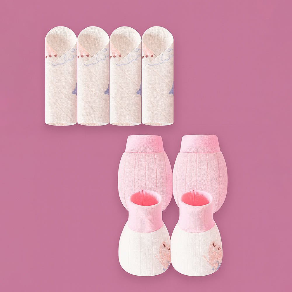 Pink Penguin 22 PCS Newborn Baby Gift Box With Rompers And Swaddle