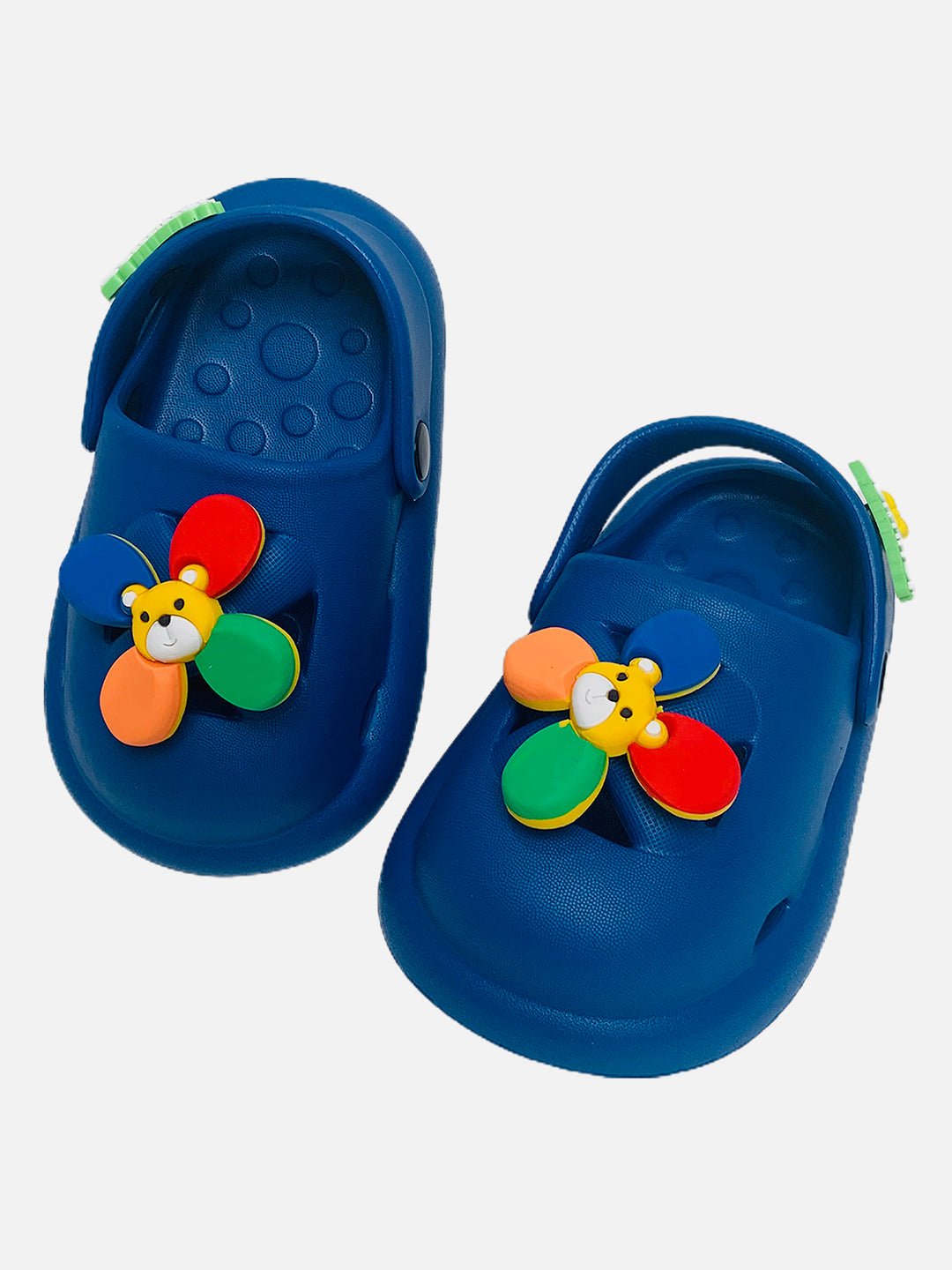 Little Surprise Box Blue Pinwheel Slip On Clogs For Toddlers