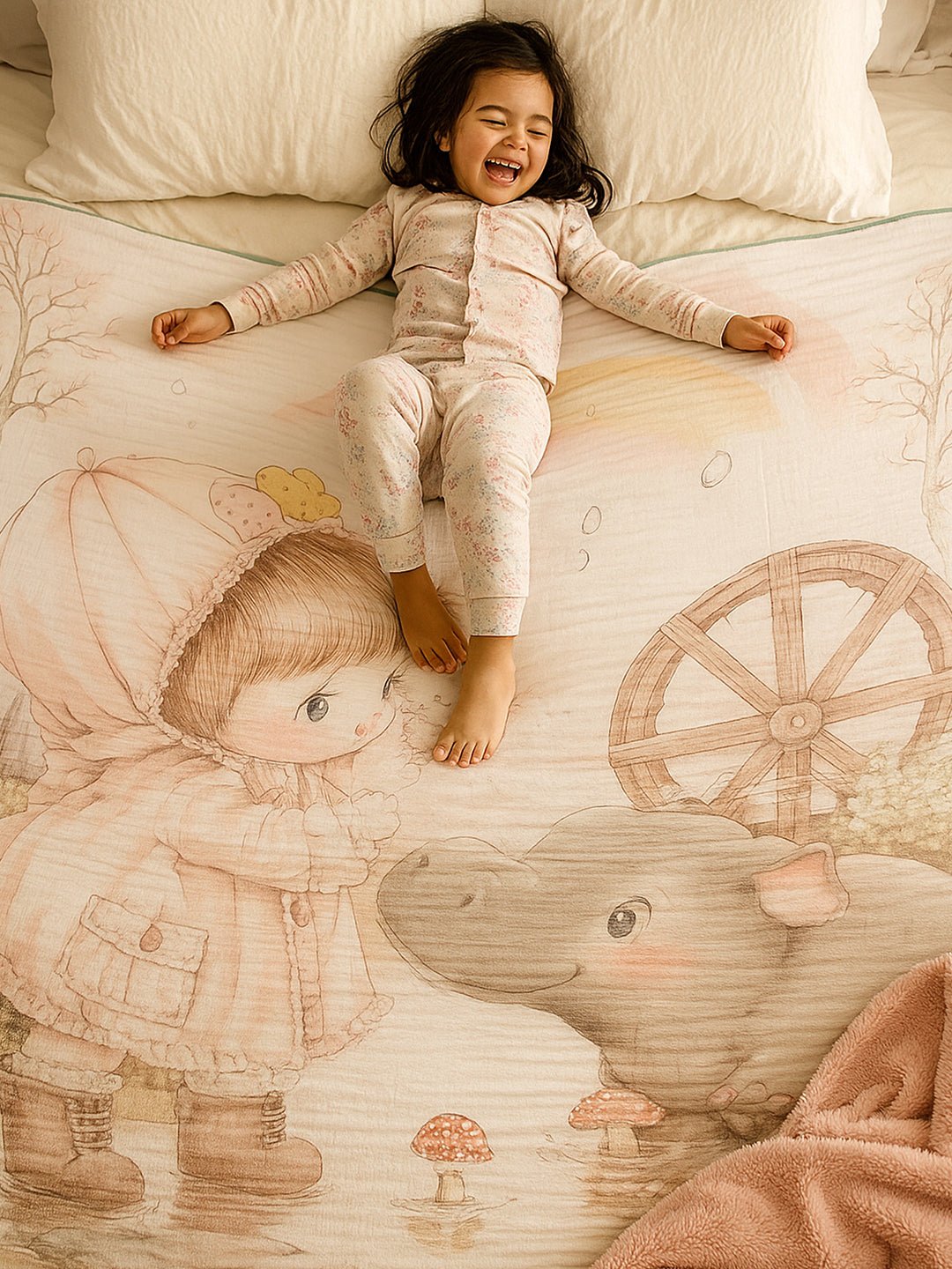 Musical Fox 1 PC Cotton Muslin Baby Blanket With Breathable Fabric