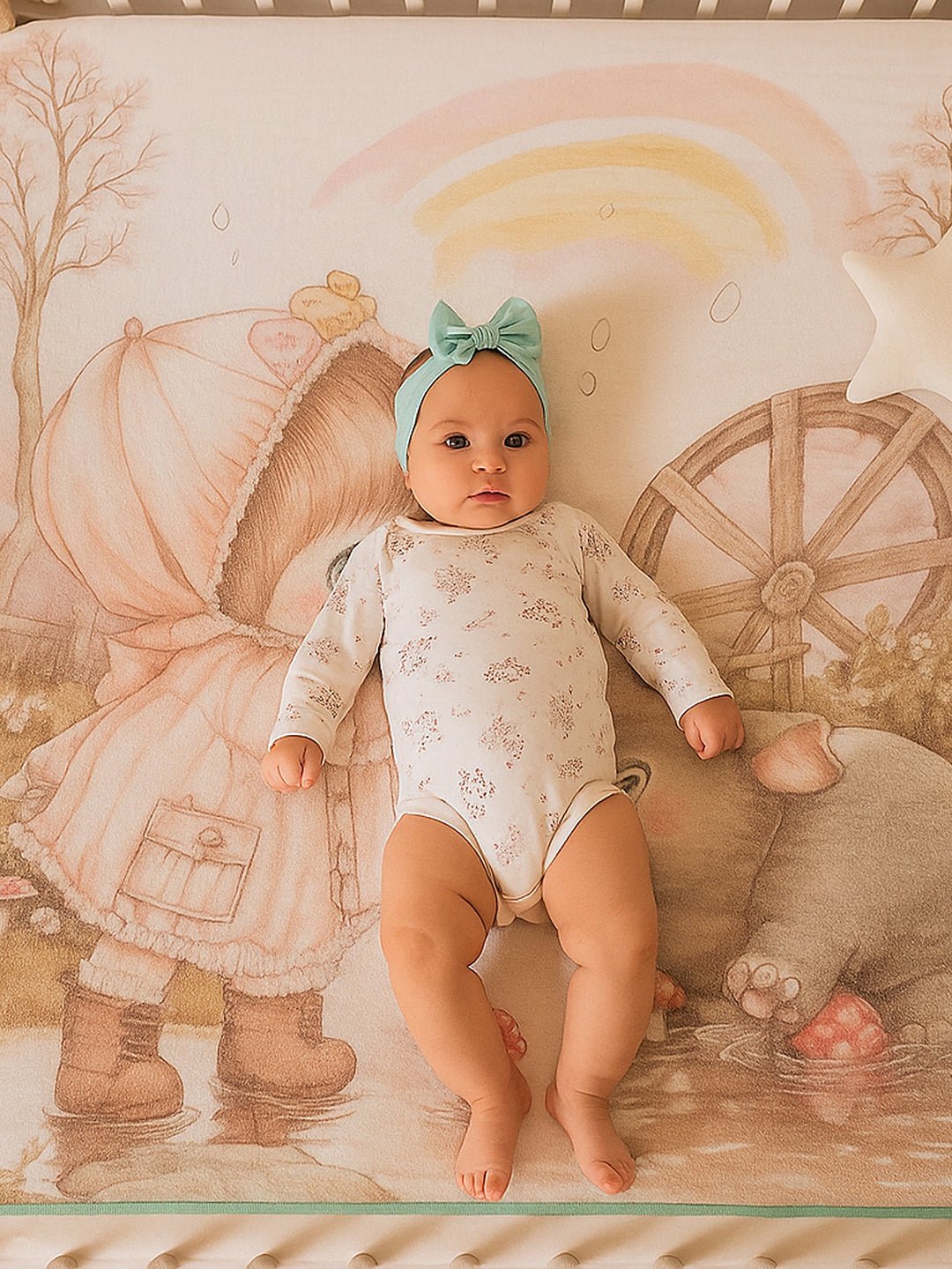 Musical Fox 1 PC Cotton Muslin Baby Blanket With Breathable Fabric