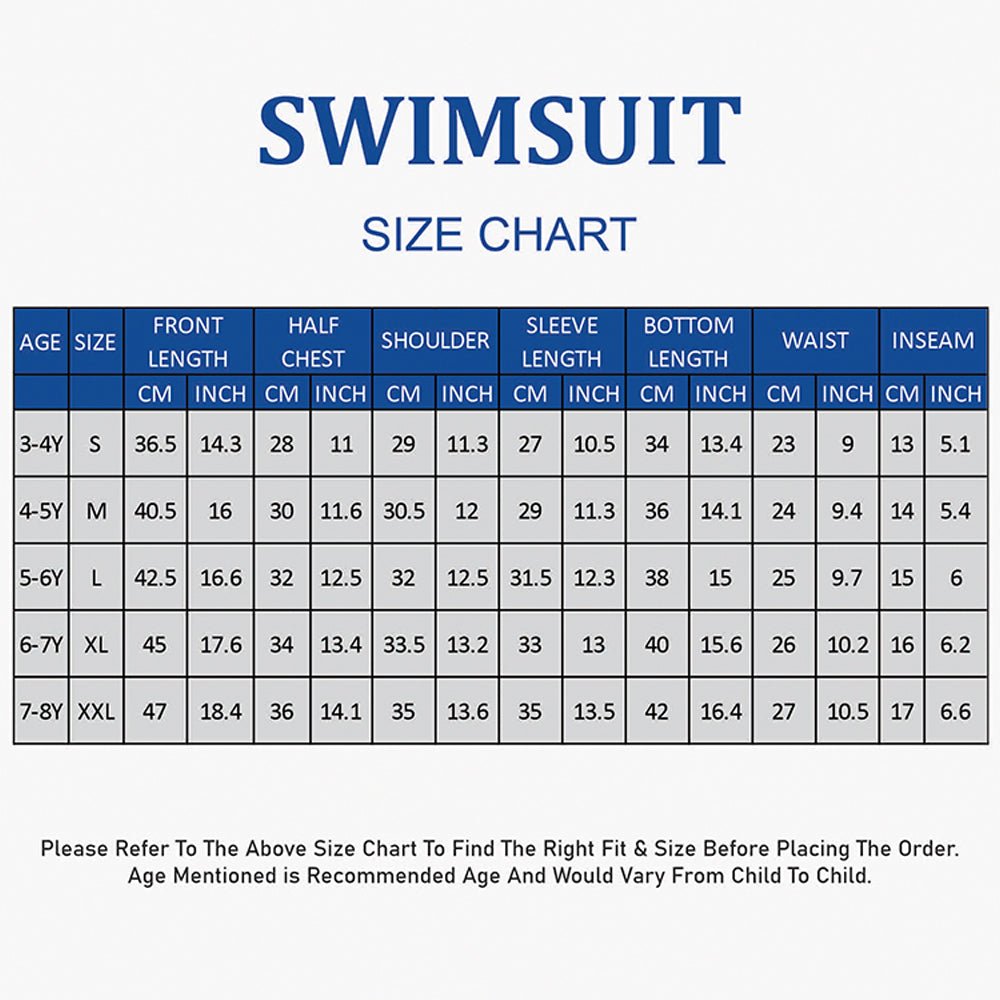 Purple & Teal Geometric Printed Kids Neoprene Full Length Swimsuit With Free Washbag