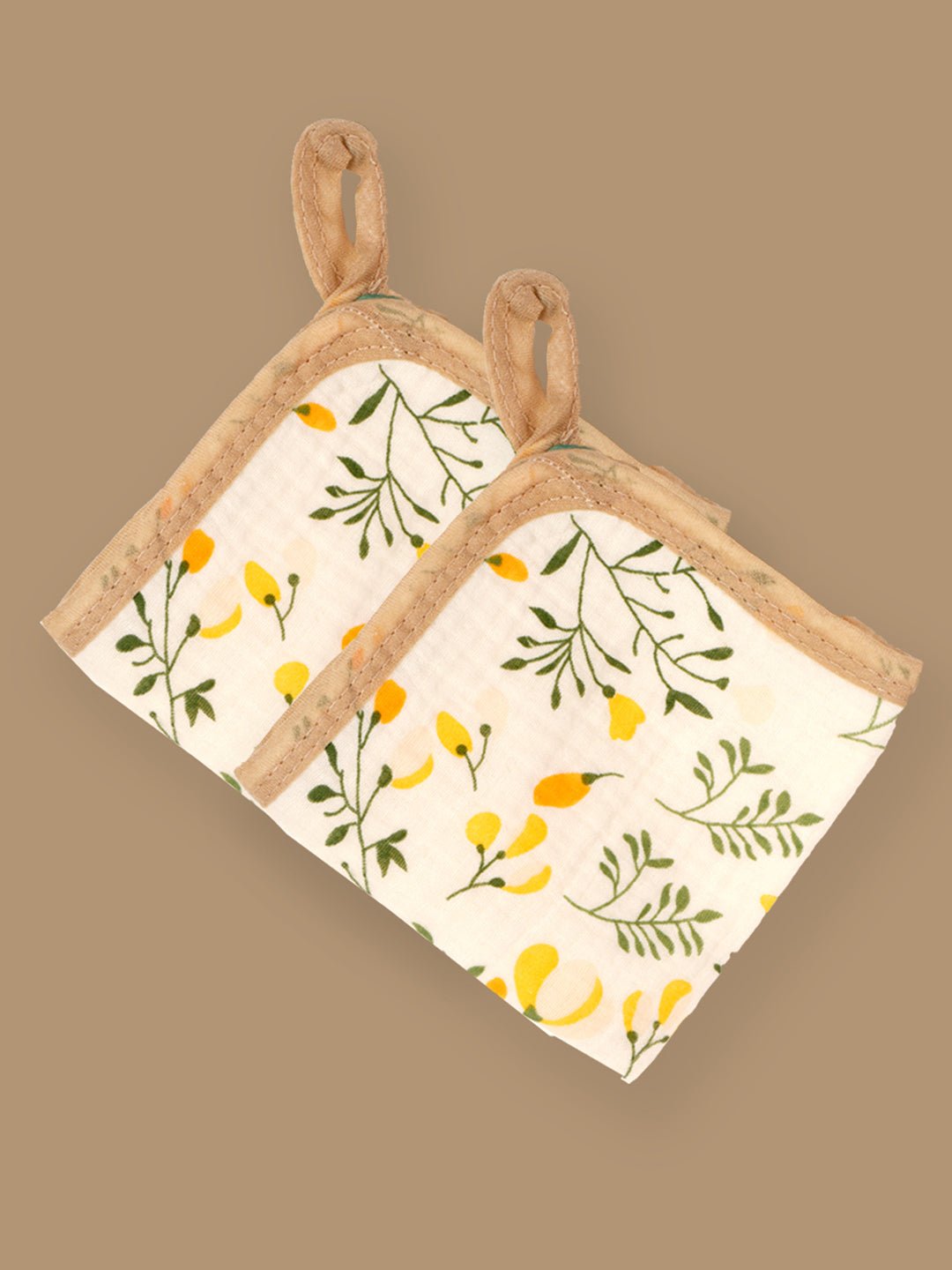 Yellow Flower 1 PC Cotton Muslin Baby Blanket With Breathable Fabric