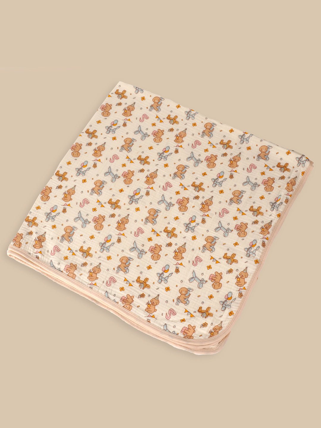 Yellow Flower 1 PC Cotton Muslin Baby Blanket With Breathable Fabric