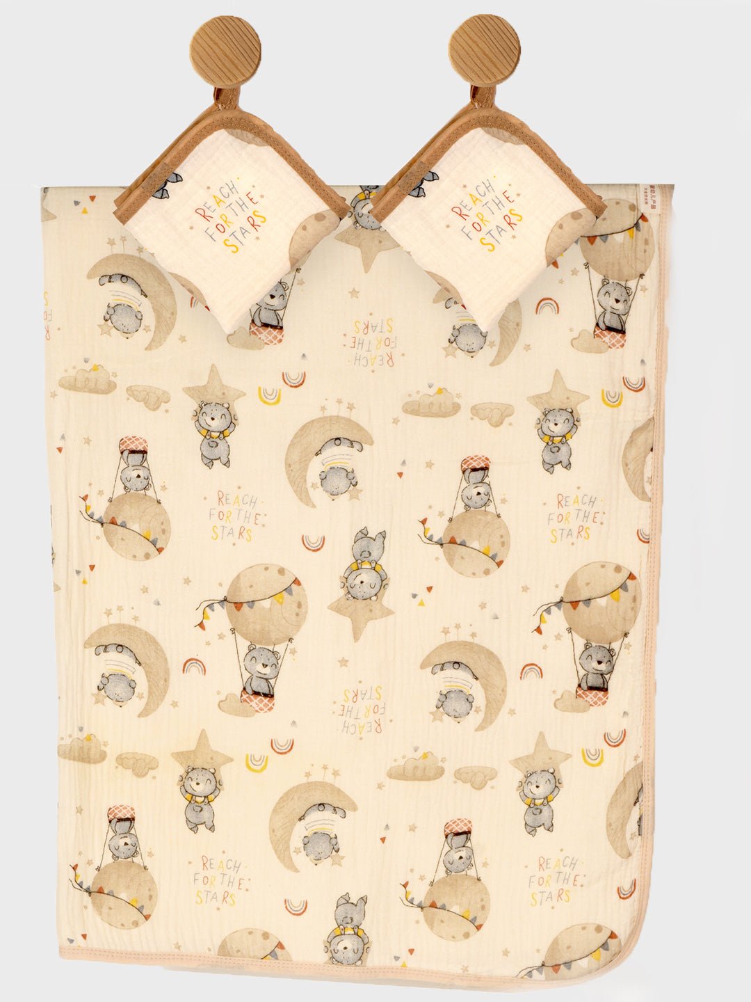 Yellow Flower 1 PC Cotton Muslin Baby Blanket With Breathable Fabric