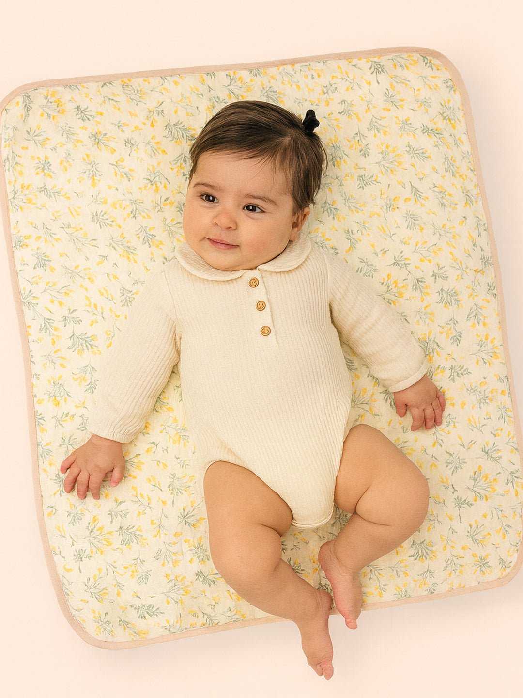 Yellow Flower 1 PC Cotton Muslin Baby Blanket With Breathable Fabric