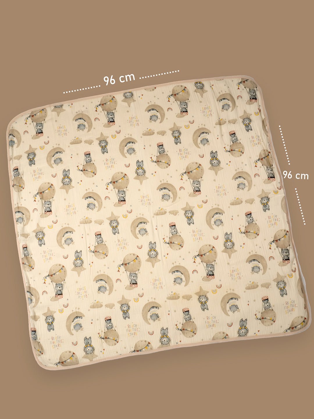 Yellow Flower 1 PC Cotton Muslin Baby Blanket With Breathable Fabric