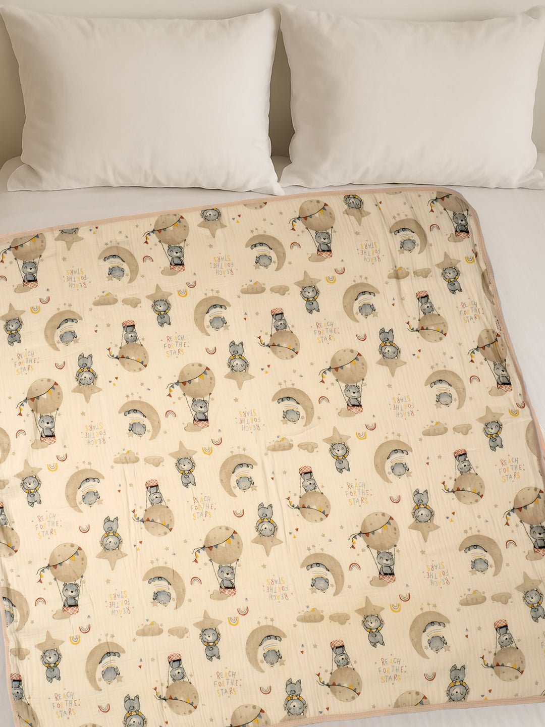 Yellow Flower 1 PC Cotton Muslin Baby Blanket With Breathable Fabric